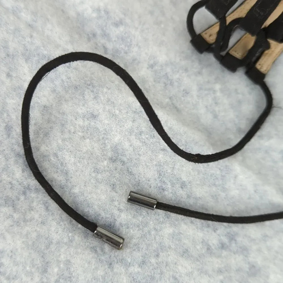 Franco Sarto Ankle Tie Sandals With Chunky High Heels The "Ernie" - Picture 17 of 17